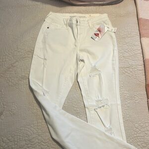 Old Navy mid rise rock star skinny in white size 2